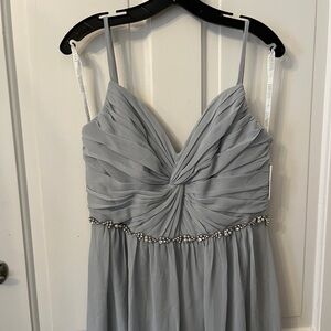 David’s Bridal Twist Bodice Chiffon Bridesmaid Dress